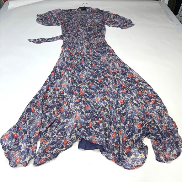 Polo by Ralph Lauren Floral Maxi Dress in Blue and Red - Picture 4 of 10